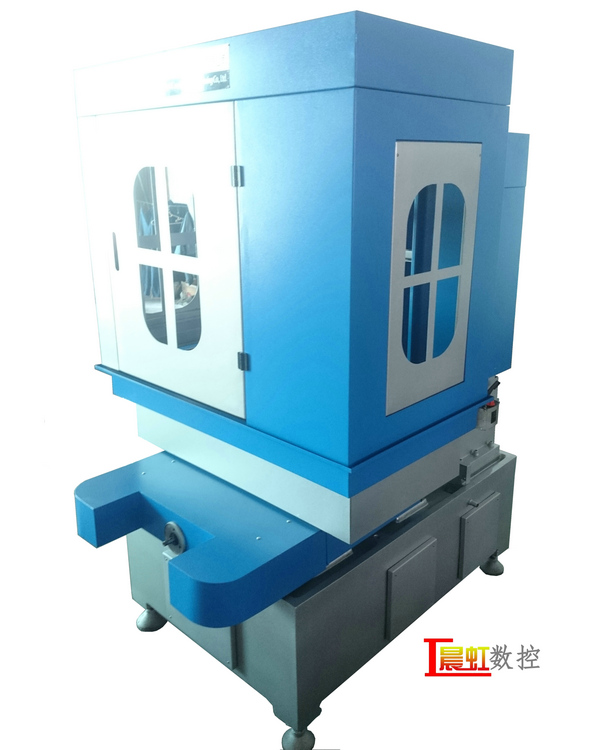 砂線切割機 藍(lán)灰色外殼護罩 機床側(cè)面